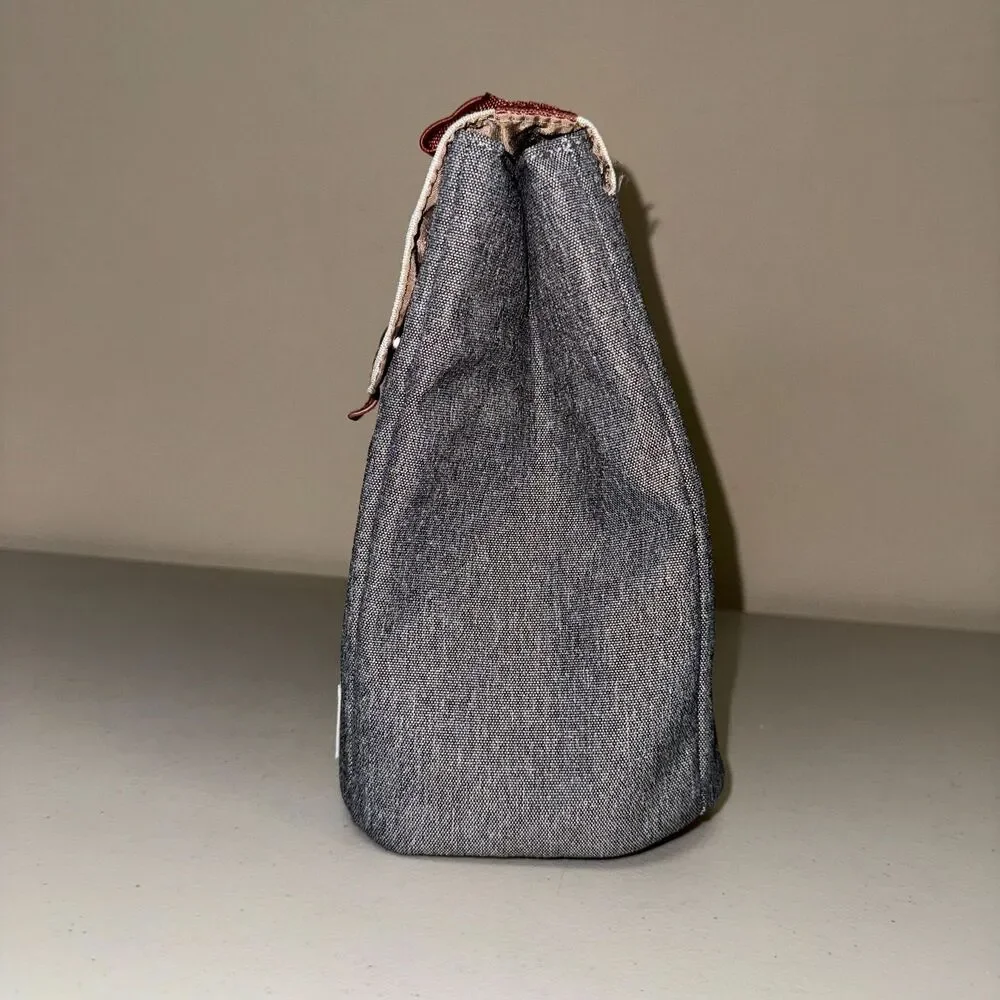 NWOT Foundry Dyer Lunch Bag Grey White Snack Zippered Insulated Tote Work School